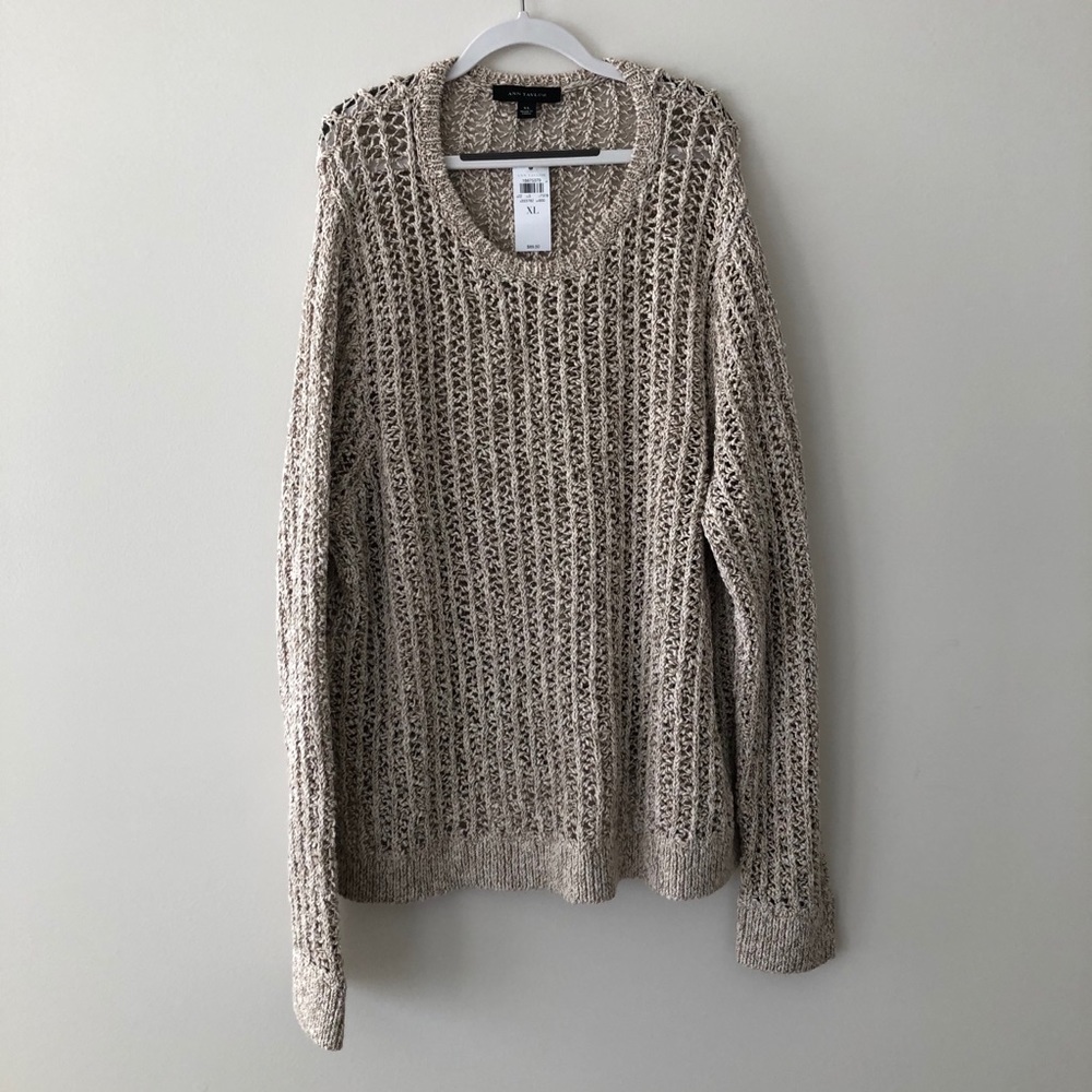 Ann Taylor | NWT Knit Heavy Tan Sweater